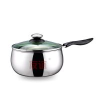 加厚底不锈钢奶锅家用不粘锅煮面煮粥热牛奶锅电磁炉煤气炉|加厚底（单底） 18CM