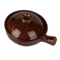 传统土锅单柄砂锅炖锅陶瓷土菜馆煲仔饭砂锅家用煮糊锅粥锅奶锅|二人份5号单柄红釉款