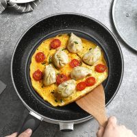 麦饭石煎锅不粘锅家用无油烟平底锅炒菜锅多功能煎蛋烙饼锅牛排锅