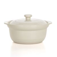 陶瓷砂锅家用炖汤锅子黑色白色汤煲耐高温明火直烧孕妇健康小奶锅|白色2700毫升3-5人用