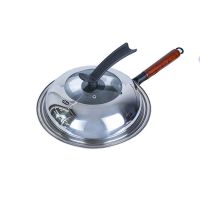 章丘传统手工炒锅老式捶打铁锅无涂层不粘锅圆底家用加厚炒菜锅|36cm无耳(不锈钢锅盖有锅铲)