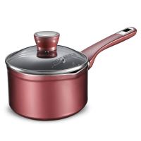 奶锅不粘锅16cm宝宝辅食锅家用热奶锅牛奶锅燃气灶电磁炉锅|酒红色