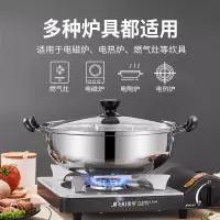 加厚不锈钢火锅锅煮面锅煲汤锅具韩式家用多功能煤气炉电磁炉
