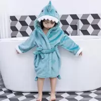 儿童浴袍睡袍中小童2019新款休闲宝宝家居服毛毛睡衣小女孩浴袍