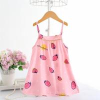 夏季儿童棉绸薄款睡衣女童吊带裙小童睡裙宝宝家居裙绵绸背心裙