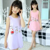 夏季2020女童睡裙儿童棉质家居服卡通人可爱薄款女孩舒适睡衣睡裙