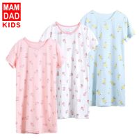 女童睡裙夏季薄款公主裙纯棉中大童女孩睡衣儿童小学生短袖家居服