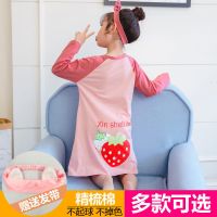 春秋季女童睡裙儿童睡衣长袖宝宝公主小孩中大童夏季空调服家居服