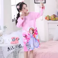 儿童睡裙春秋季长袖新款可爱卡通裙子中大童小女孩宝宝家居服睡衣