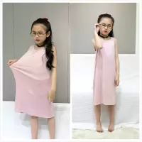 女孩夏季宽松版睡衣睡裙小中大儿童家居服小初中学生散步裙