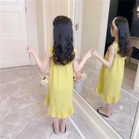 女童吊带睡裙夏季薄款梭织纯棉公主宝宝中大童儿童家居服睡衣春秋