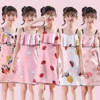 女童睡衣夏季儿童睡裙冰丝女孩公主风吊带裙夏天小孩睡衣裙家居服