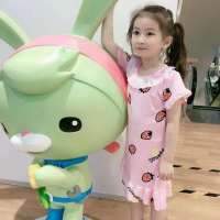 春秋季儿童睡裙长短袖公主女孩中大童睡衣卡通宝宝薄款家居服夏季