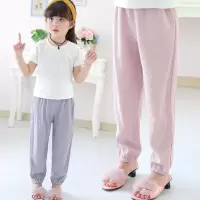女童防蚊裤2019夏装新款洋气灯笼裤儿童外穿薄裤子女宝宝家居睡裤
