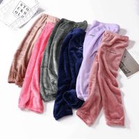 儿童暖暖裤女童男童珊瑚绒家居保暖裤睡裤仙女亲子裤秋冬季外穿裤