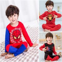 儿童睡衣男童蜘蛛侠套装春秋衣裤家居服男孩加绒加厚打底保暖内衣