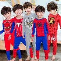 儿童保暖内衣套装男童秋衣秋裤加绒加厚纯棉蜘蛛侠睡衣家居服男孩