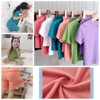 夏季儿童短袖短裤纯棉薄款女面膜套装睡衣男宝宝空调家居服