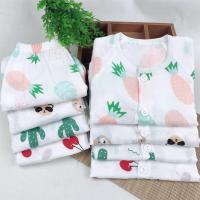 宝宝纱布睡衣夏季长袖家居服儿童睡衣男童新品空调服女童纯棉套装