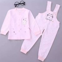 春秋婴儿背带秋衣套装宝宝对襟秋衣上衣背带秋裤儿童睡衣家居服