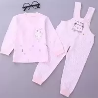 春秋婴儿背带秋衣套装宝宝对襟秋衣上衣背带秋裤儿童睡衣家居服