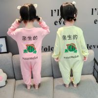 儿童连体睡衣春秋男童女童纯棉家居服长袖哈衣婴儿宝宝防踢被睡袋