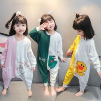 宝宝连体衣睡衣纯棉薄款1-5-7岁男女同款儿童睡袋空调服家居服