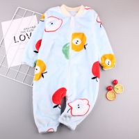 大版儿童连体睡衣宝宝秋冬季加厚法兰绒家居服珊瑚绒爬服婴儿睡袋
