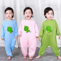 婴儿连体衣宝宝家居服春秋薄款男童女童长袖睡衣儿童空调服