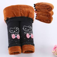 三层夹棉加绒加厚女童冬棉裤儿童加绒保暖靴裤宝宝打底裤