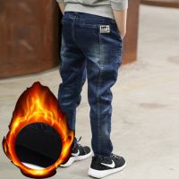 男童加绒加厚牛仔裤2020冬季新款儿童韩版棉裤中大童保暖裤子外穿