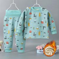 宝宝保暖秋衣秋裤套装春秋款加绒内衣婴儿可开档男女儿童长袖睡衣