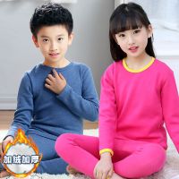 儿童保暖内衣套装纯棉中大童13岁小孩睡衣冬季加绒加厚宝宝居家服
