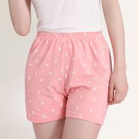 纯棉睡裤女夏短裤宽松大码薄款居家裤三分短裤可外穿大裤衩
