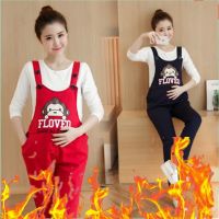 孕妇背带裤加绒加厚冬装保暖秋外穿长裤时尚加厚裤子秋冬装灯芯绒