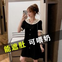哺乳衣夏季外穿显瘦喂奶连衣裙产后潮妈母乳期哺乳装外出时尚夏天