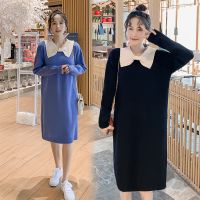 孕妇秋装连衣裙2020秋冬新款辣妈外出宽松显瘦哺乳衣韩版喂奶毛衣