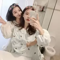 珊瑚绒睡衣女冬加厚加绒可爱公主风法兰绒保暖闺蜜睡裙套装家居服