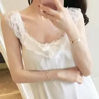 睡衣女夏季性感吊带睡裙甜美公主风韩版清新学生蕾丝带胸垫可外穿