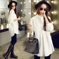 孕妇夏季棉麻上衣薄款宽松时尚款打底衫春夏套装外穿连衣裙裙子夏
