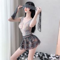 性感蕾丝网衣睡裙情趣内衣透明丝袜制服床上诱惑激情套装骚