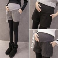 孕妇短裤秋季外穿裤子时尚秋冬季打底裤裙春秋装毛呢靴裤冬装潮妈