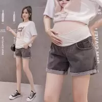 孕妇裤子夏季薄款外穿孕妇托腹低腰短裤宽松时尚打底裤潮妈夏装