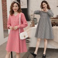时尚连衣裙2020春秋季宝妈孕妇产后喂奶衣母乳期遮肚显瘦哺乳衣潮