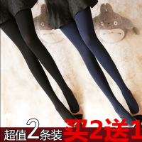 丝袜女春秋款微厚防勾丝长黑色肉色春季中厚连脚薄款打底连裤袜子