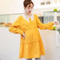 孕妇装秋装连衣裙2020新款时尚宽松上衣秋季孕妇大码中长款裙子潮