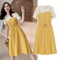 孕妇装夏装套装时尚洋气潮辣妈个性孕中期夏季裙子孕妇哺乳连衣裙