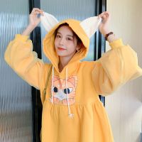 孕妇秋装套装时尚款连衣裙加绒卫衣网红孕妇装秋冬款上衣女洋气