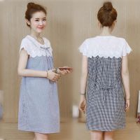 孕妇装夏装连衣裙2020新款时尚款拼接潮妈宽松中长款上衣孕妇裙子