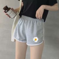 韩版小雏菊印花宽松运动短裤跑步瑜伽女阔腿热裤潮休闲居家睡裤夏